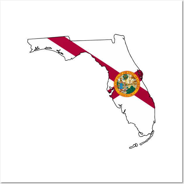 Florida Flag Wall Art by Wickedcartoons